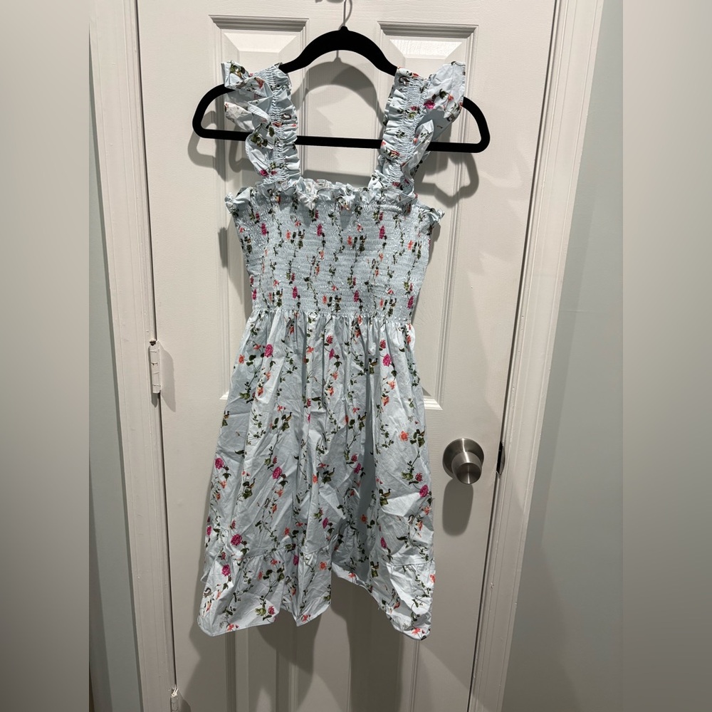 Hill House Home Elizabeth Nap Dress in Pond Floral Poplin - Picture 2 of 3